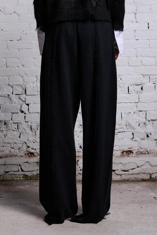 R13 Pants and Shorts Women INVERTED WIDE LEG SWEATPANT 8211 BLACK