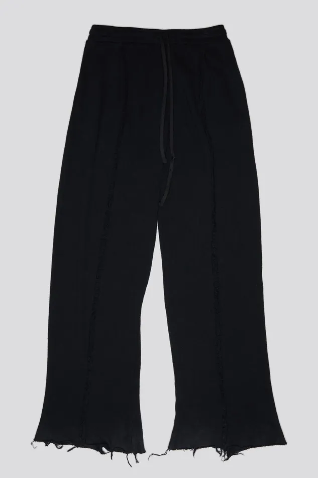 R13 Pants and Shorts Women INVERTED WIDE LEG SWEATPANT 8211 BLACK