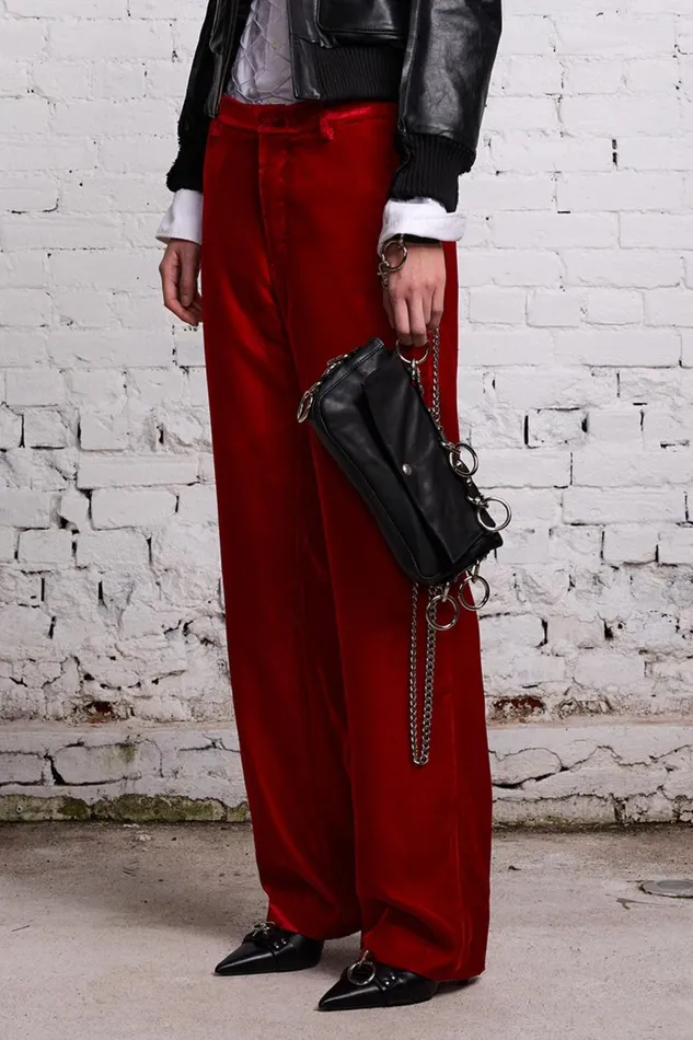 R13 Pants and Shorts Women LEMMY TROUSER 8211 RED VELVET