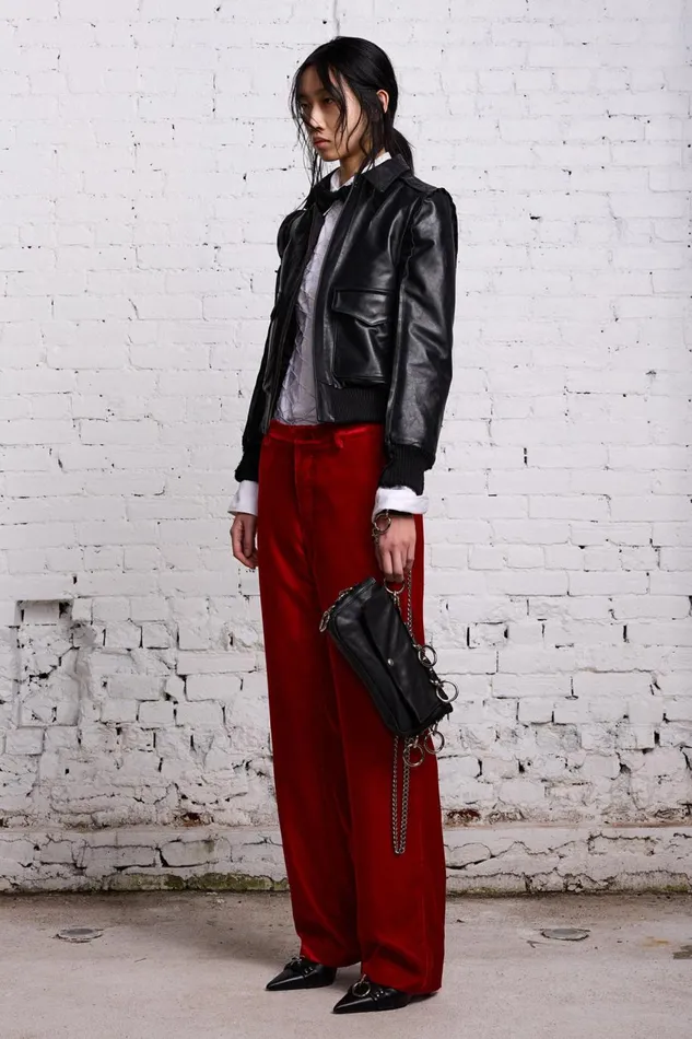R13 Pants and Shorts Women LEMMY TROUSER 8211 RED VELVET