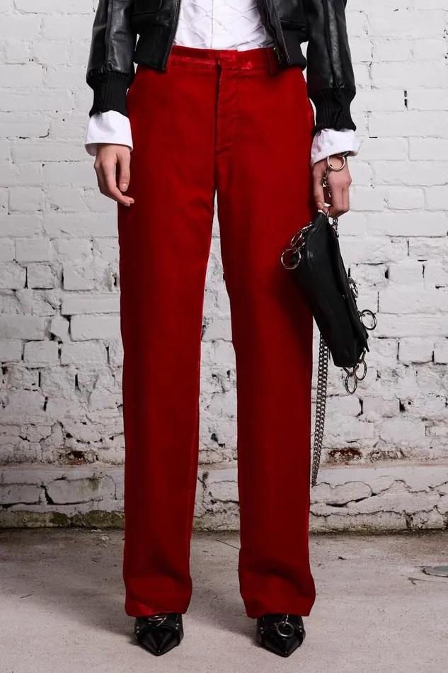 R13 Pants and Shorts Women LEMMY TROUSER 8211 RED VELVET