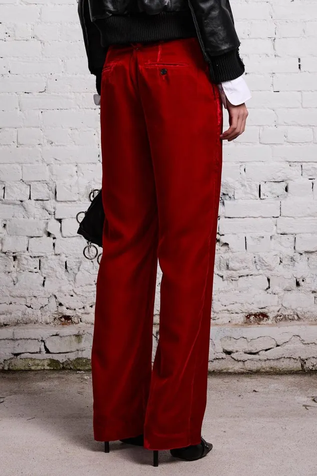 R13 Pants and Shorts Women LEMMY TROUSER 8211 RED VELVET