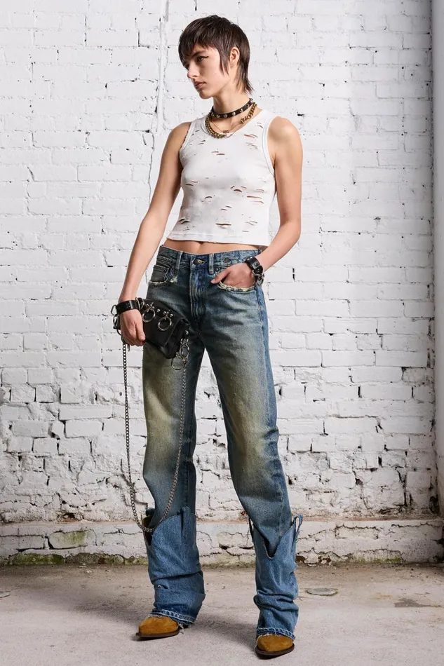 R13 Sale Women BOYFRIEND JEAN 8211 CLINTON BLUE