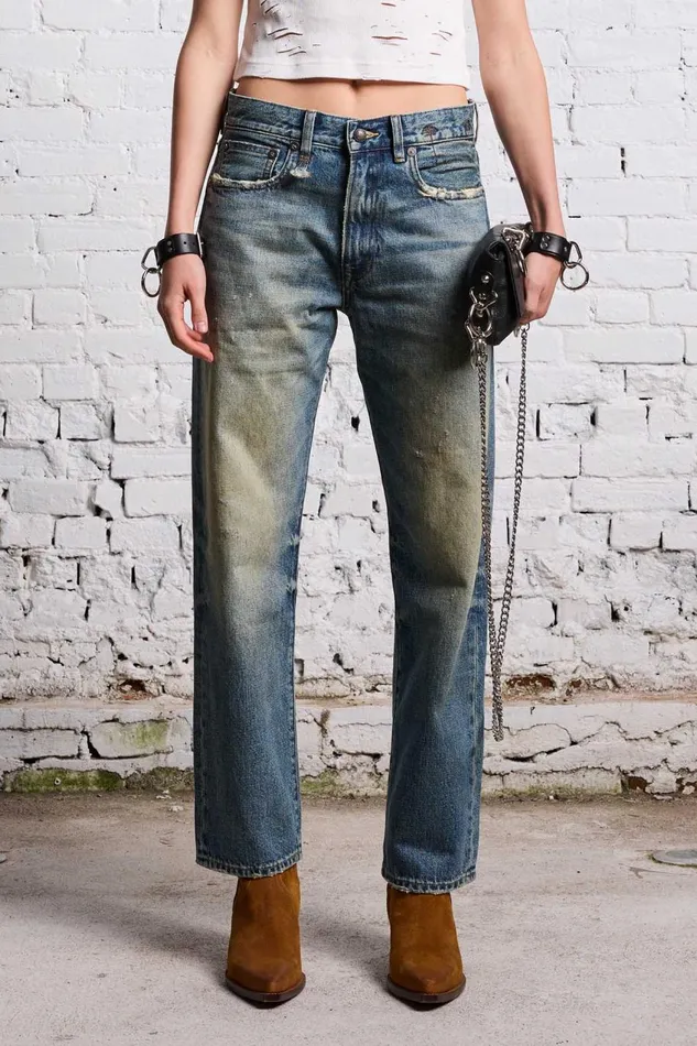 R13 Sale Women BOYFRIEND JEAN 8211 CLINTON BLUE