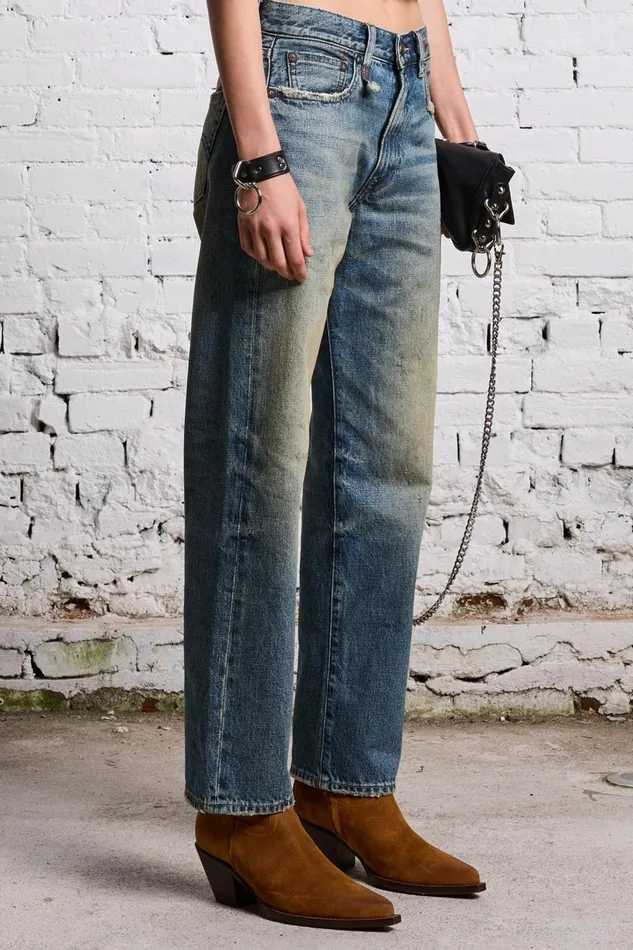 R13 Sale Women BOYFRIEND JEAN 8211 CLINTON BLUE