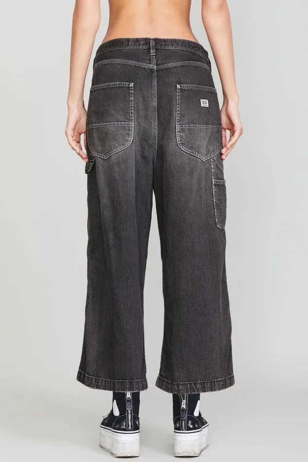 R13 Sale Women CROPPED WIDELEG CARPENTER PANT 8211 ELLERY BLACK