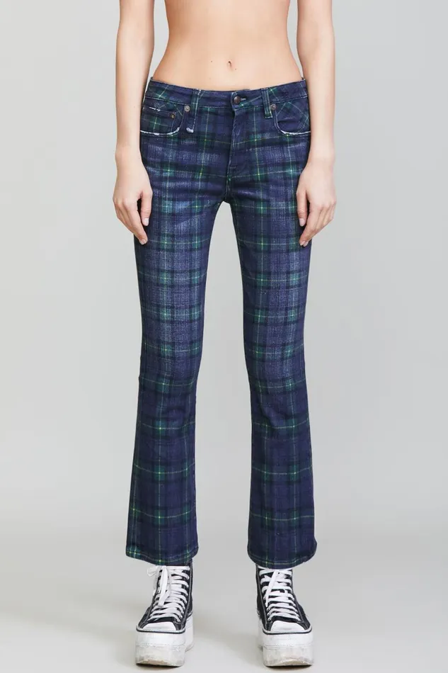 R13 Sale Women KICK FIT 8211 PRINTED TARTAN R13 Sale Women KICK FIT 8211 PRINTED TARTAN