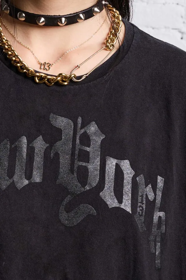 R13 Sale Women NEW YORK BOY T 8211 BLACKOUT
