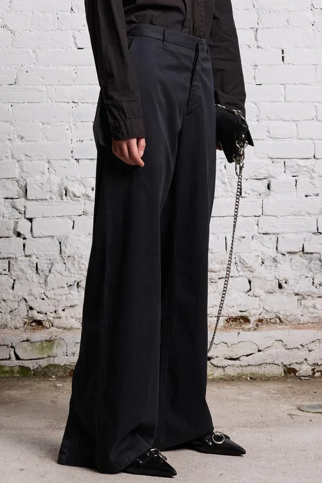 R13 Sale Women TRENCH TROUSER 8211 BLACK