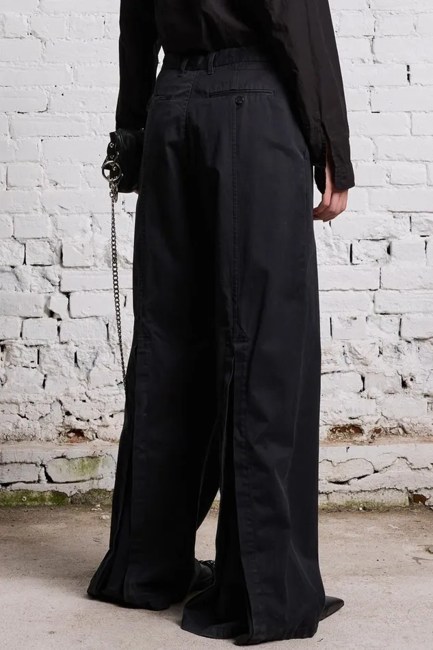 R13 Sale Women TRENCH TROUSER 8211 BLACK