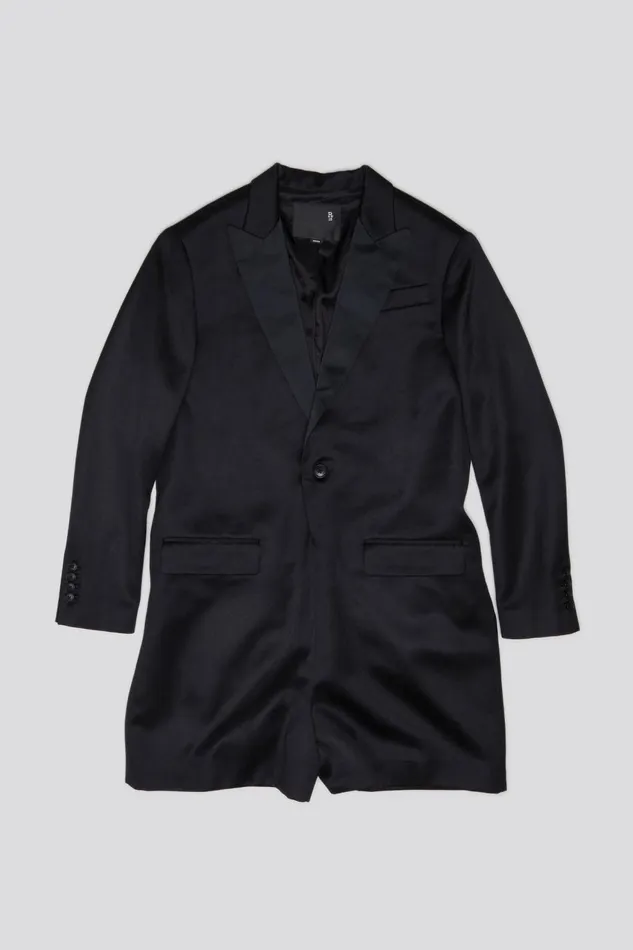 R13 Sale Women TUXEDO ROMPER 8211 BLACK