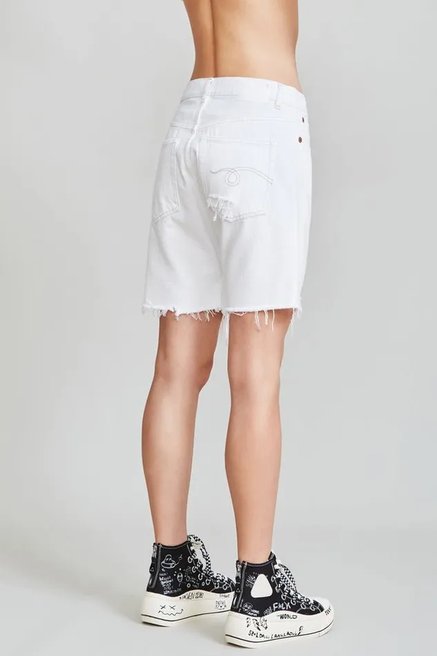 R13 ShortsSkirts Women Marky Drop Short 8211 Nico White Denim