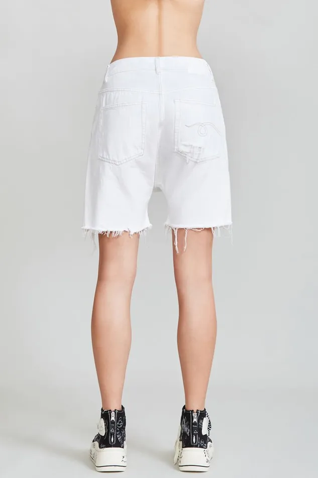 R13 ShortsSkirts Women Marky Drop Short 8211 Nico White Denim