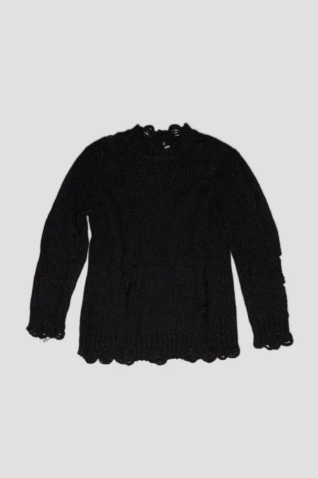 R13 Sweaters Women GRUNGE SWEATER 8211 BLACK GLITTER