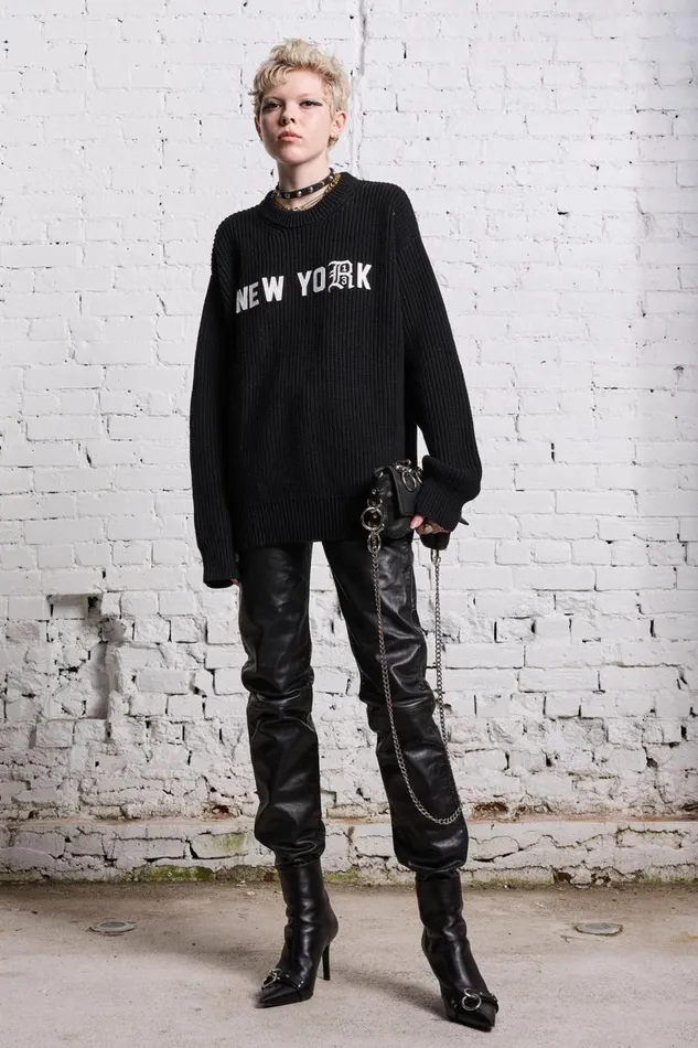 R13 Sweaters Women R13 NEW YORK BOYFRIEND SWEATER 8211 BLACK
