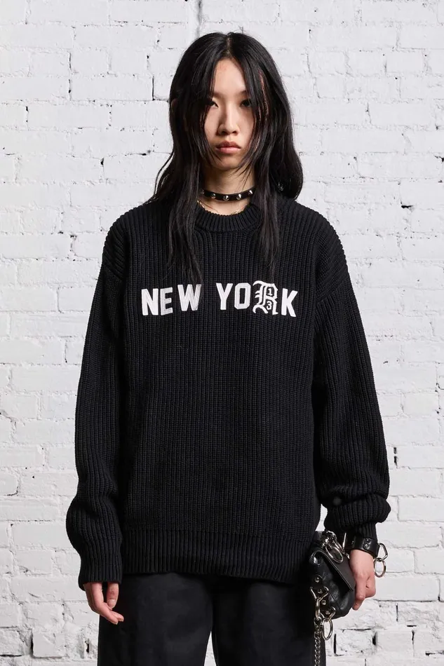 R13 Sweaters Women R13 NEW YORK BOYFRIEND SWEATER 8211 BLACK