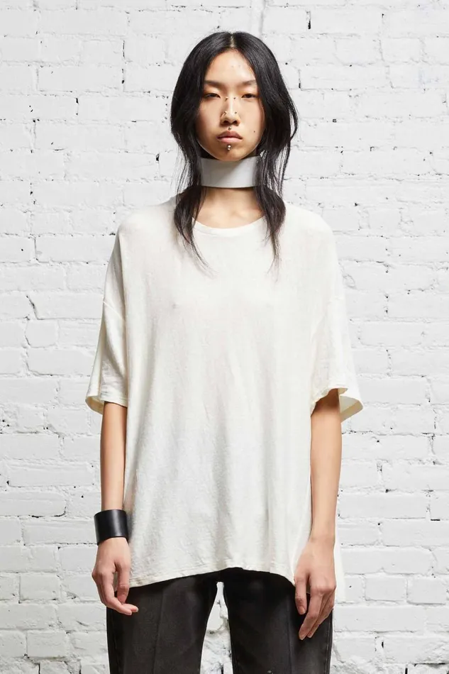 R13 TShirts Women BOXY T 8211 ECRU