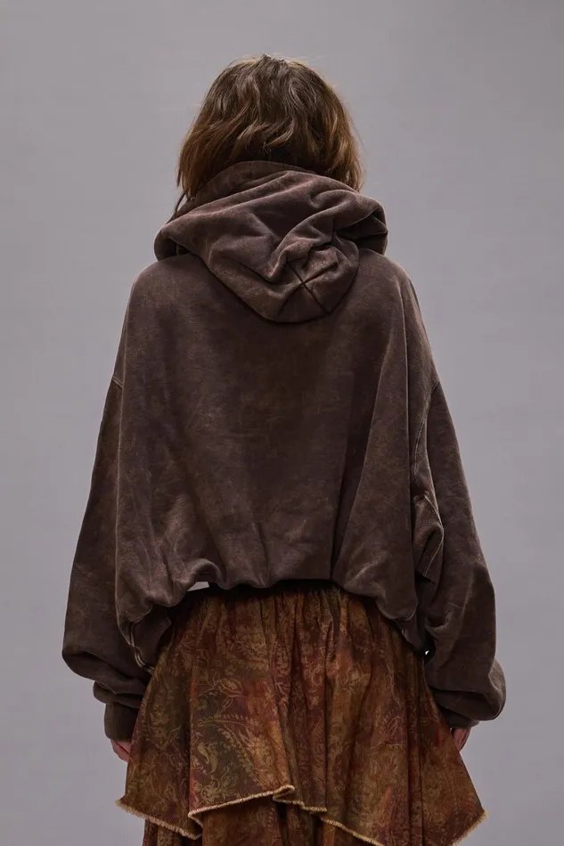 R13 Tops Women BALLOON POPOVER HOODIE 8211 BROWN