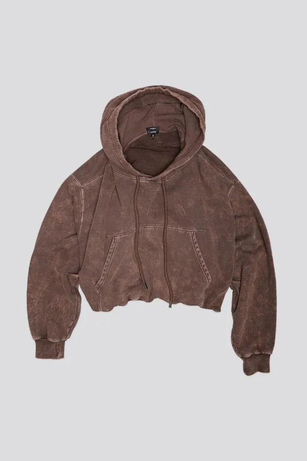 R13 Tops Women BALLOON POPOVER HOODIE 8211 BROWN
