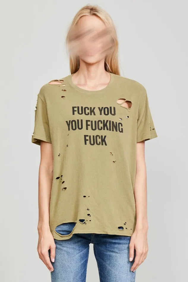 R13 Tops Women FU BOY T 8211 LIGHT GREEN