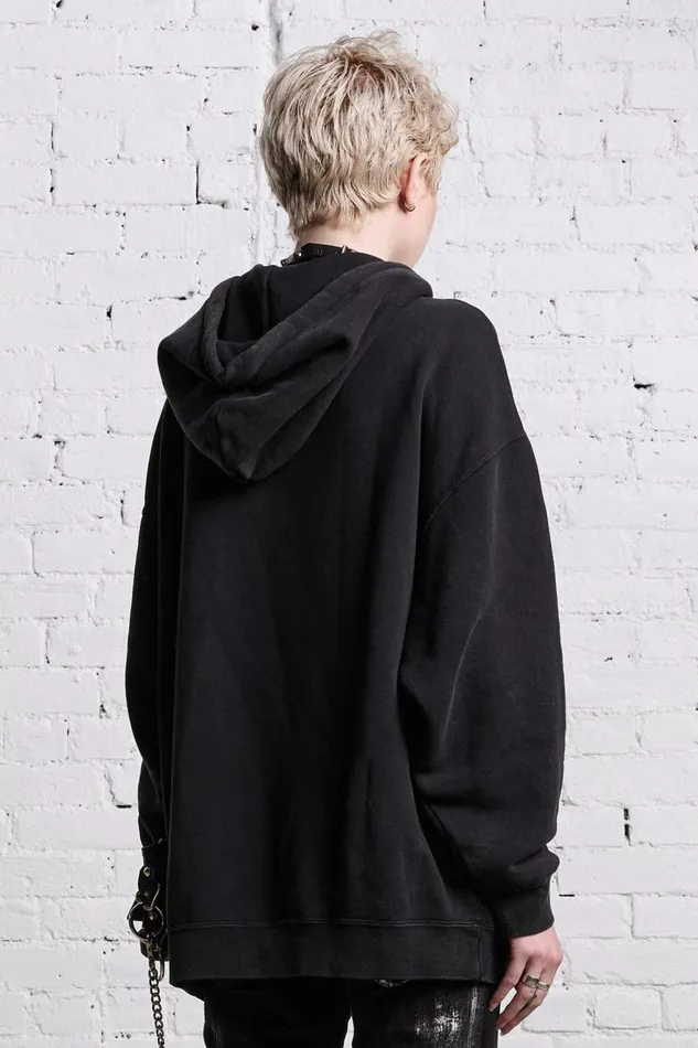 R13 Tops Women OVERSIZED NEW YORK HOODIE 8211 BLACKOUT