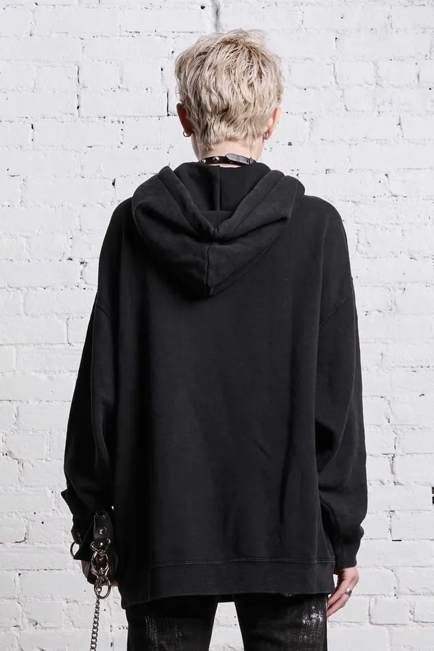 R13 Tops Women OVERSIZED NEW YORK HOODIE 8211 BLACKOUT