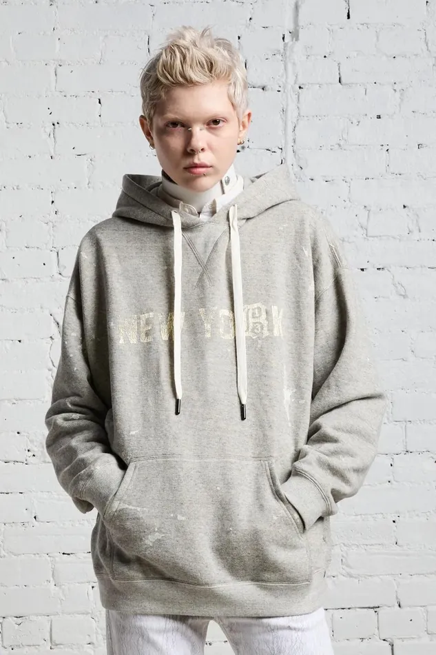 R13 Tops Women R13 NEW YORK HOODIE 8211 HEATHER GREY
