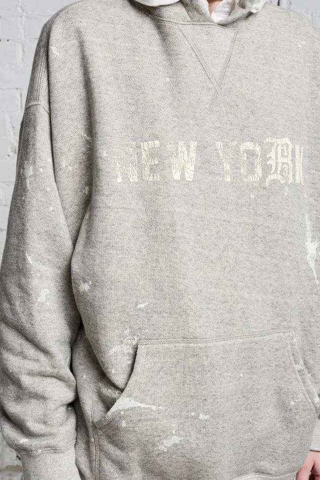R13 Tops Women R13 NEW YORK HOODIE 8211 HEATHER GREY