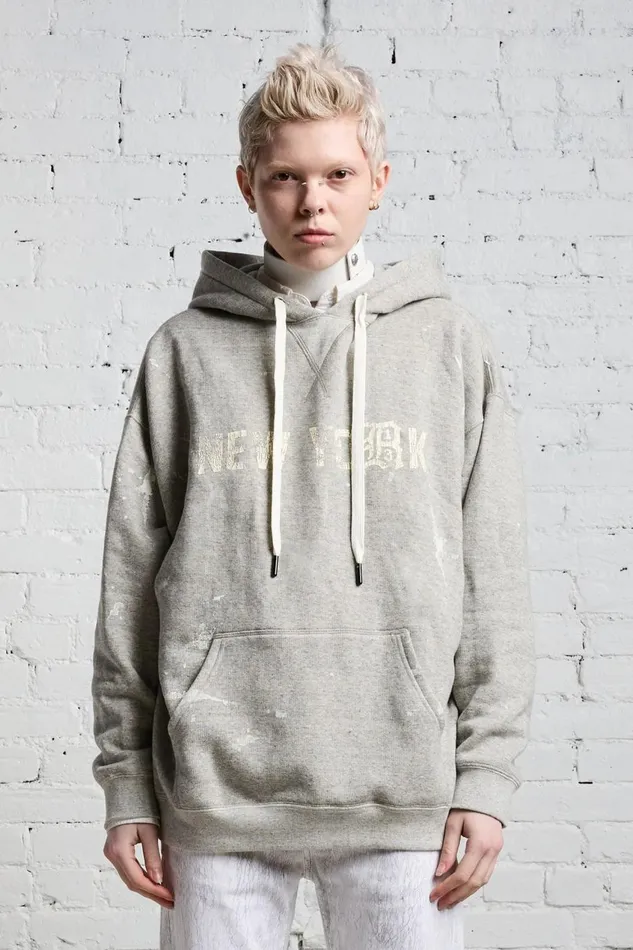 R13 Tops Women R13 NEW YORK HOODIE 8211 HEATHER GREY