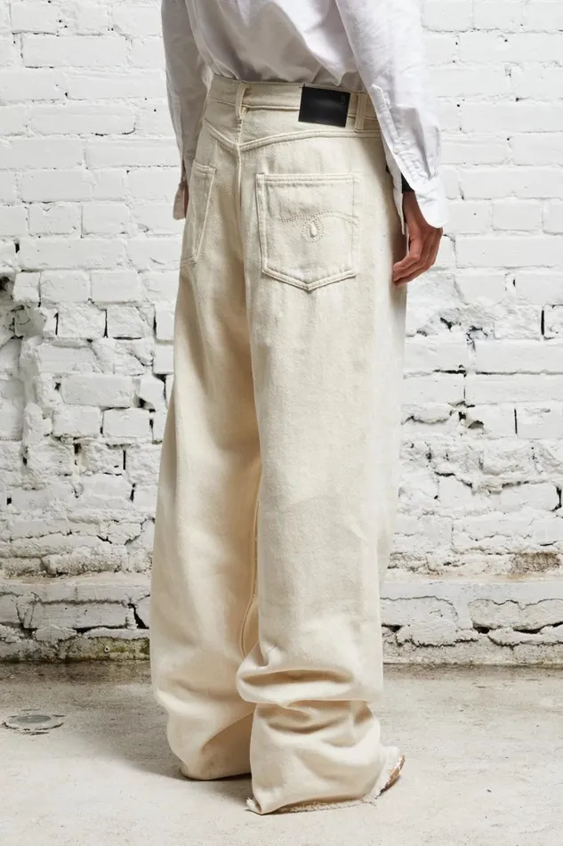 R13 Wide Leg Women D039ARCY LOOSE JEAN 8211 KOZE ECRU