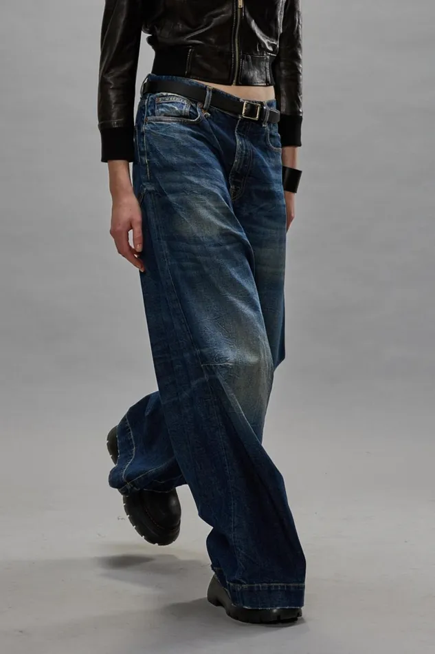 R13 Wide Leg Women JESSE JEANS 8211 ANSEL BLUE