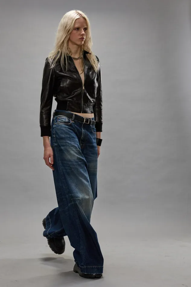 R13 Wide Leg Women JESSE JEANS 8211 ANSEL BLUE