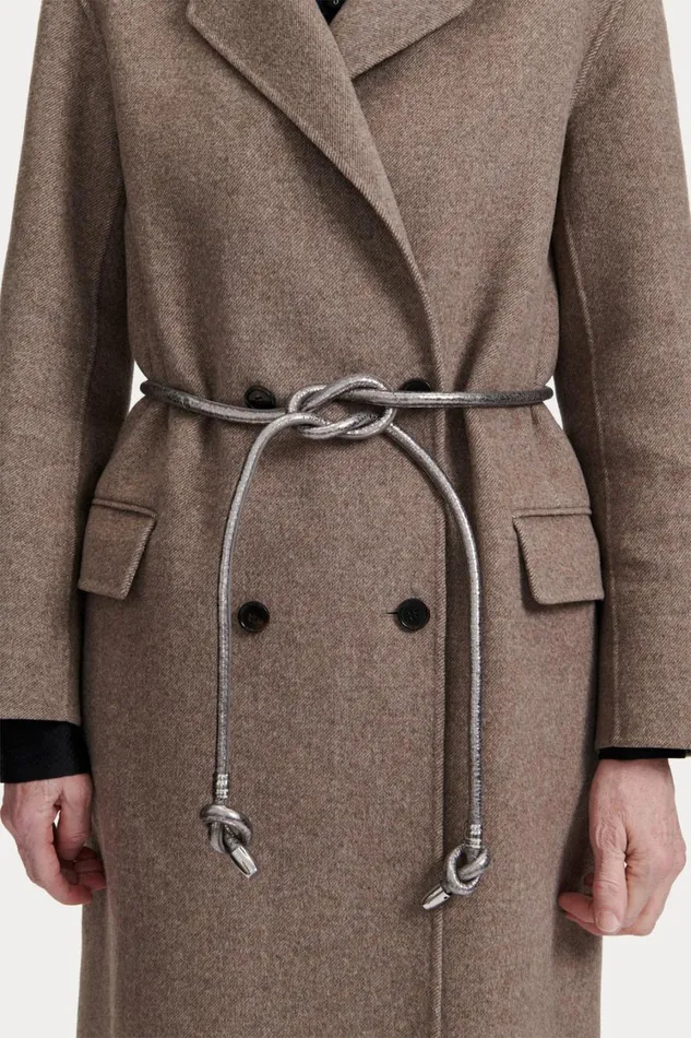 Rachel Comey Belts Women Tubular Tie Belt WHardware Silver