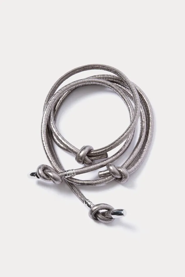 Rachel Comey Belts Women Tubular Tie Belt WHardware Silver