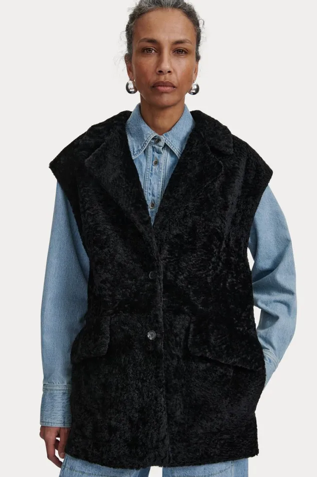 Rachel Comey Jackets Outerwear Women Davi Vest Black Rachel Comey Jackets Outerwear Women Davi Vest Black