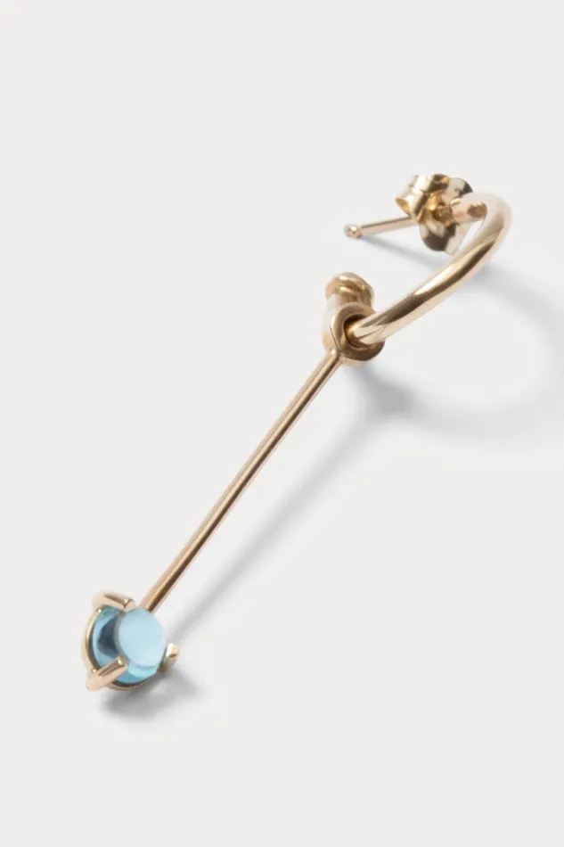 Rachel Comey Jewelry Women Quarry Serr Hoop Earring Single Goldtopaz