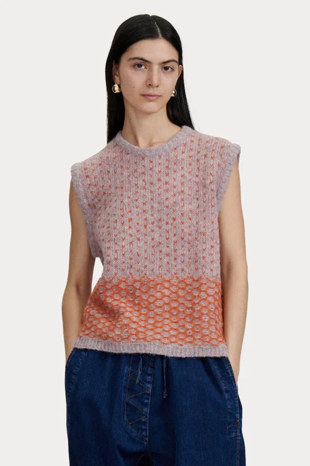 Rachel Comey Knits Women Kiuru Vest Lavender Multi