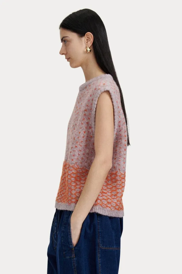 Rachel Comey Knits Women Kiuru Vest Lavender Multi