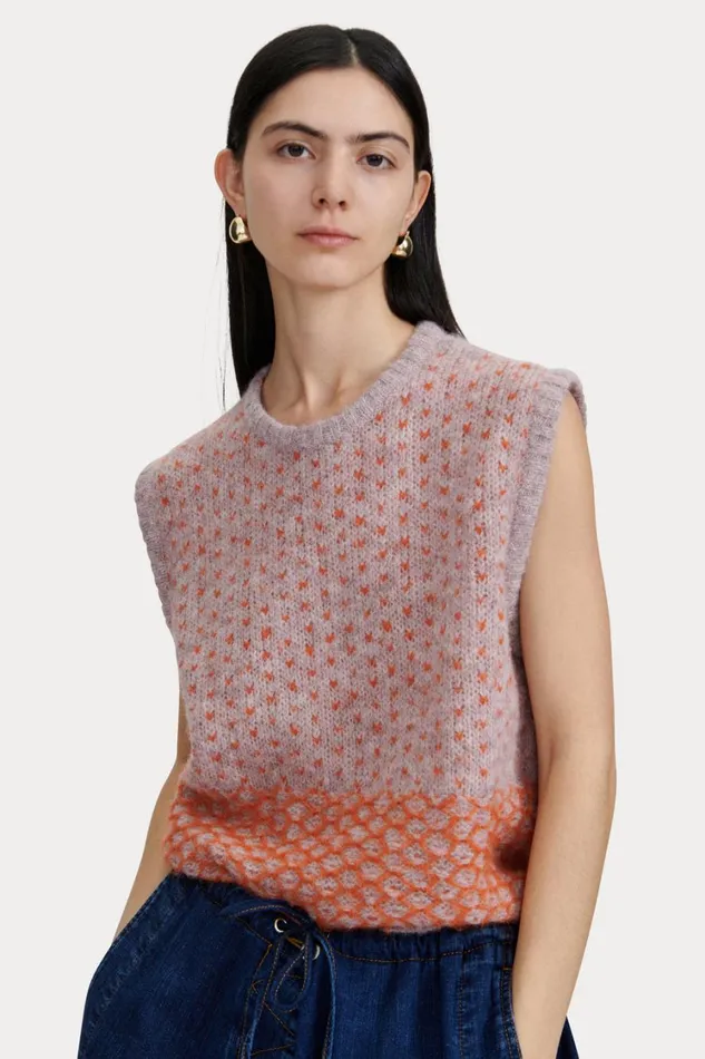 Rachel Comey Knits Women Kiuru Vest Lavender Multi