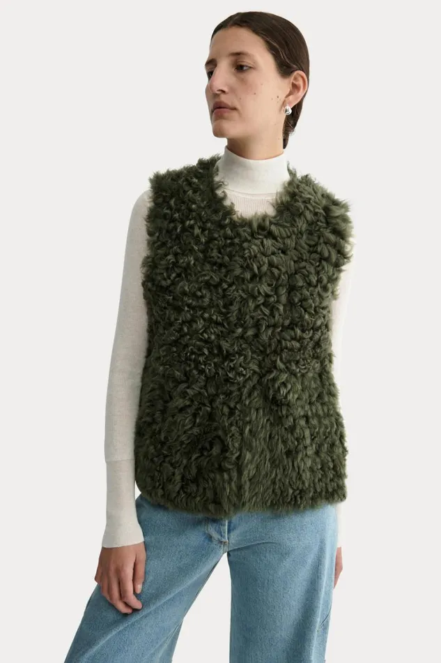 Rachel Comey Scarves Hats Women Shearling Beanie Olive