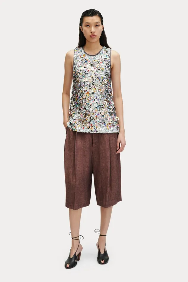 Rachel Comey Tops Women Cassio Top Silver Rachel Comey Tops Women Cassio Top Silver