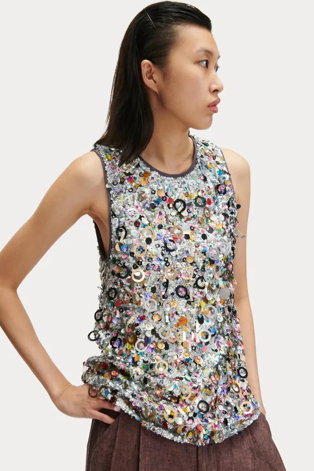Rachel Comey Tops Women Cassio Top Silver Rachel Comey Tops Women Cassio Top Silver