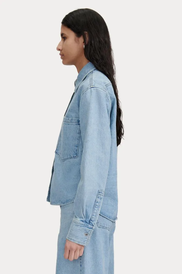 Rachel Comey Tops Women Riera Shirt Celeste Rachel Comey Tops Women Riera Shirt Celeste