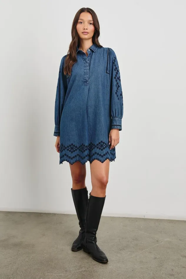 Rails Denim Women FERNANDA DRESS Dark Vintage Wash