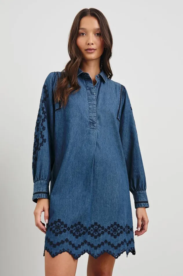 Rails Denim Women FERNANDA DRESS Dark Vintage Wash