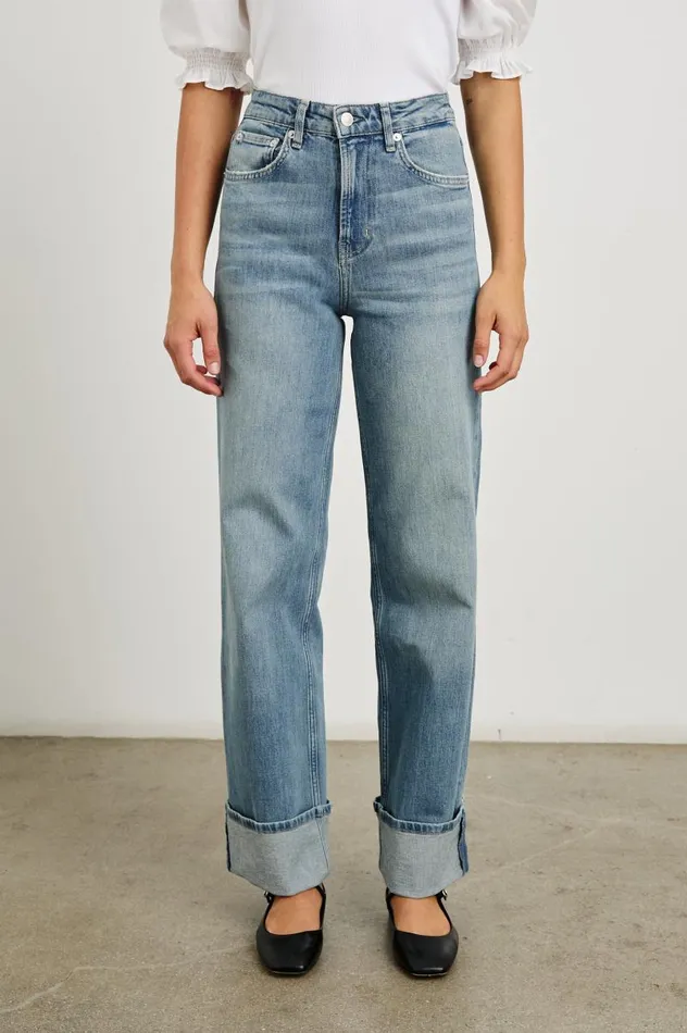 Rails Denim Women GETTY WIDE LEG Baltic Sea Cuffed