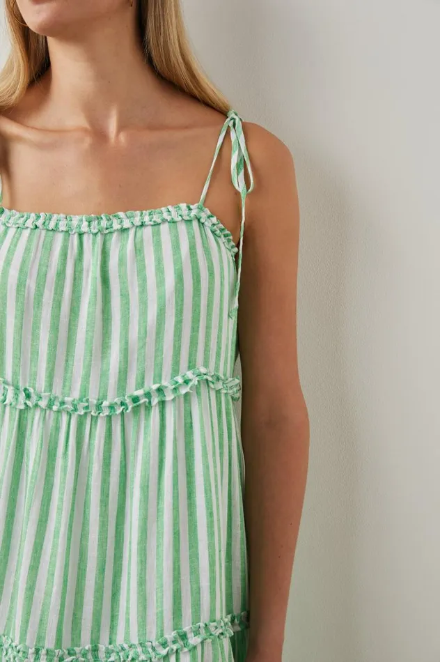 Rails Dresses and Rompers Women CARALYN DRESS Cayman Green Stripe