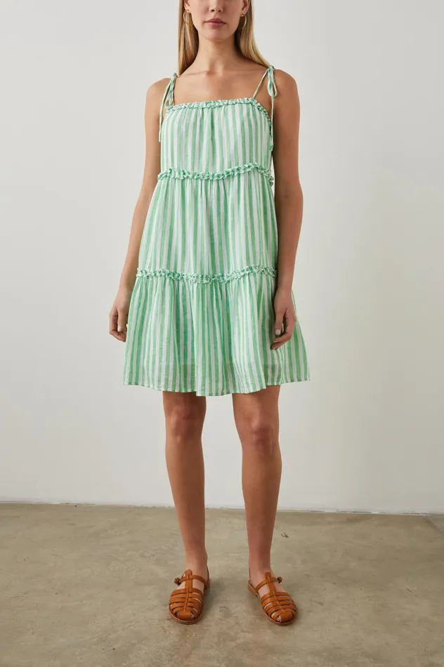 Rails Dresses and Rompers Women CARALYN DRESS Cayman Green Stripe