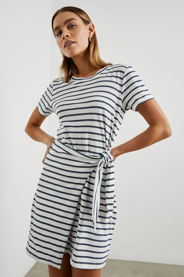 Rails Dresses and Rompers Women EDIE DRESS Ivory Navy Stripe