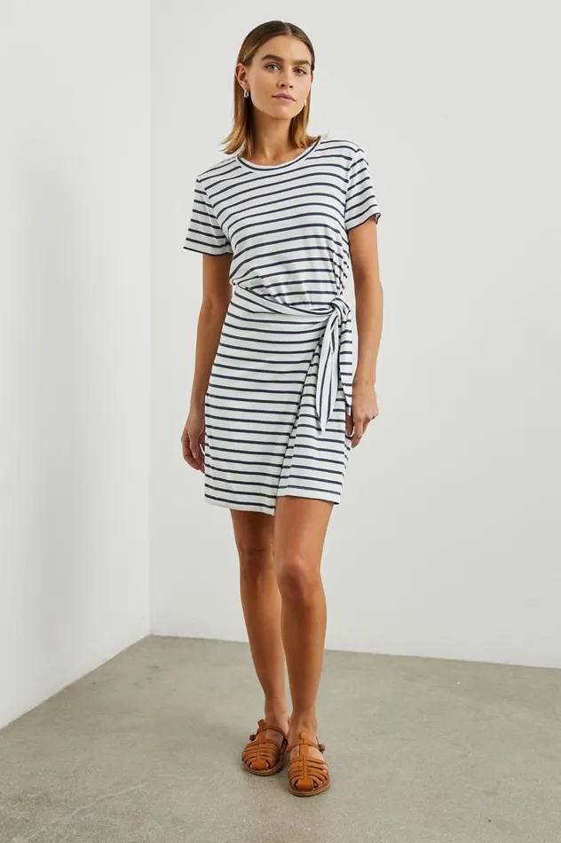 Rails Dresses and Rompers Women EDIE DRESS Ivory Navy Stripe